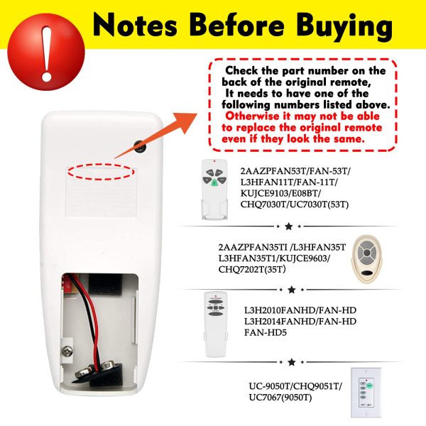 80R Ceiling Fan Remote for 53T